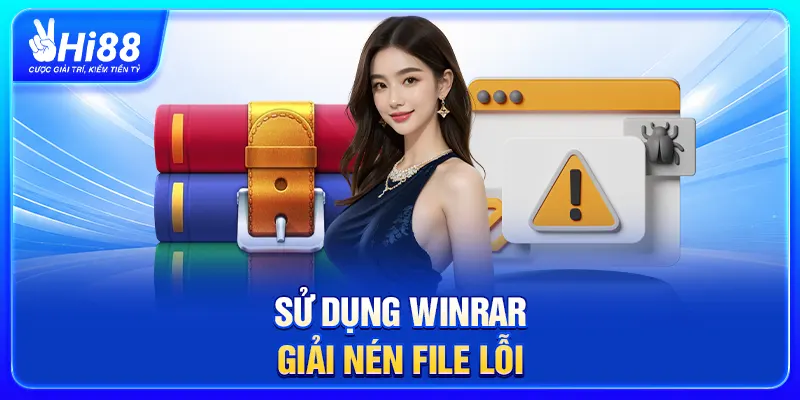 Sử dụng Winrar giải nén file lỗi